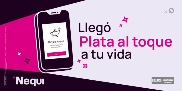 Recarga Nequi desde Bancolombia con “Plata al toque”