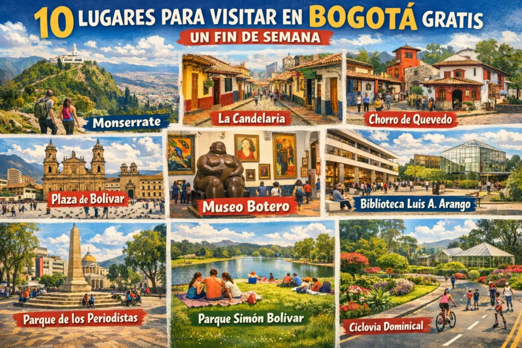 10 lugares para visitar en Bogotá gratis un fin de semana