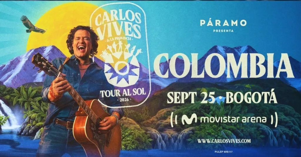 Carlos Vives y La Provincia Tour al Sol 2026 en Bogotá