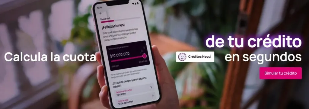 crédito nequi por $3 millones: cuota y tasa a 12,24 y 48 meses,Crédito Nequi por $3 millones