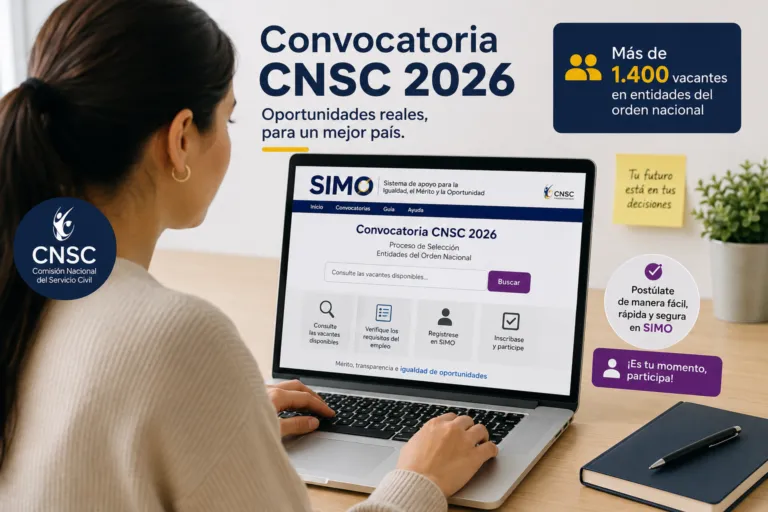 CNSC abrió 1.408 vacantes: salarios, requisitos y cómo postularse