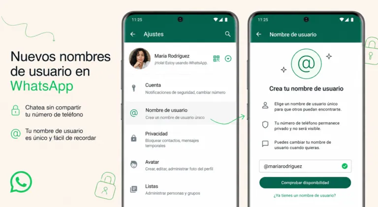 WhatsApp permitirá usar nombres de usuario: así podrá chatear sin compartir su número