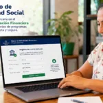 Beneficiario de Prosperidad Social registrando su cuenta bancaria en el Gestor de Información Financiera para recibir transferencias de programas sociales de forma directa y segura.
