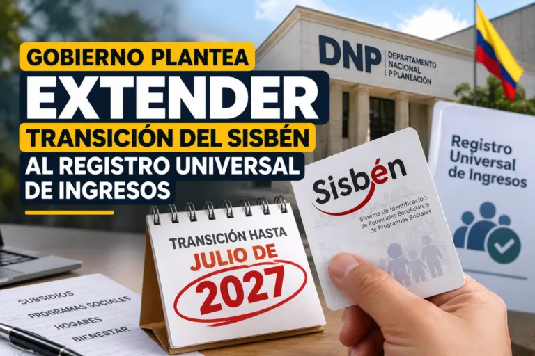 Gobierno plantea extender transición del Sisbén al Registro Universal de Ingresos