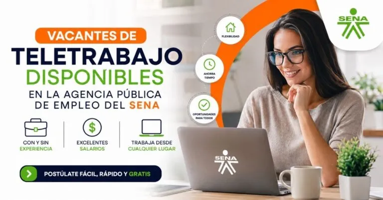 Vacantes de teletrabajo disponibles en la Agencia Pública de Empleo del SENA